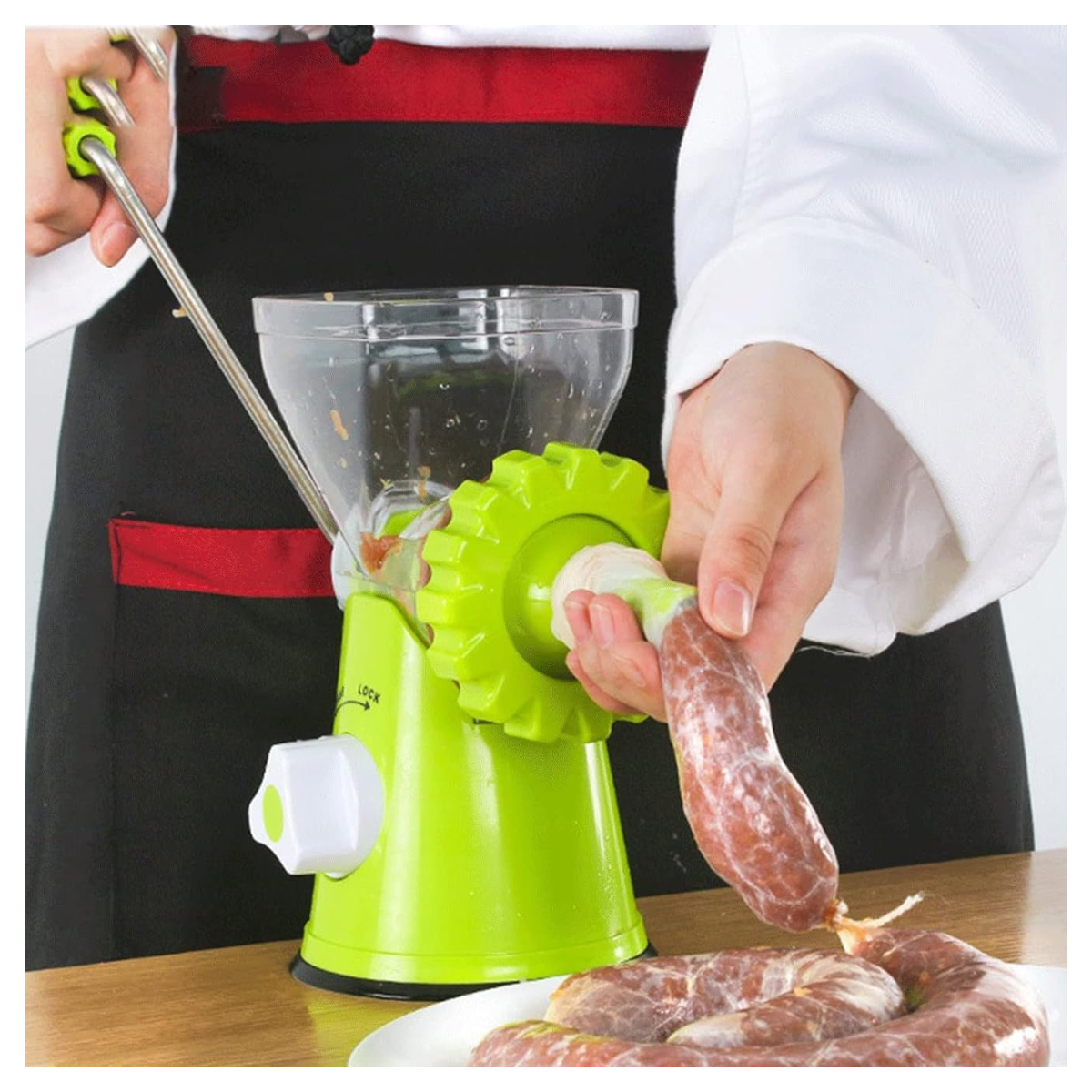 Moledora de Carne Manual Plástico-Acero – Práctica, Resistente y Eficiente